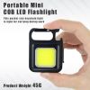 1pc LED Keychain Light; USB Rechargeable Bright Flashlight With Bottle Opener; Torch For Walking Camping Hiking Fishing